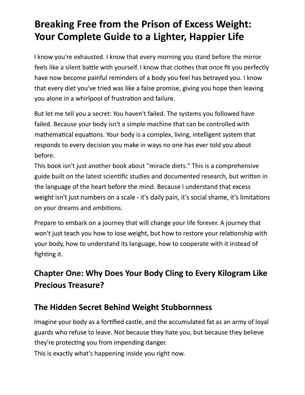 Breaking Free from the Prison of Excess Weight e-Book